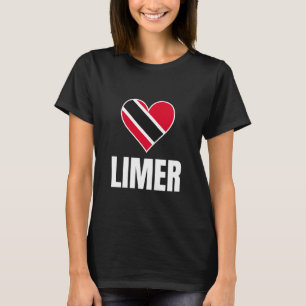 Trinidad Tobago Limer Herz Flagge Karibik Stolz C T-Shirt
