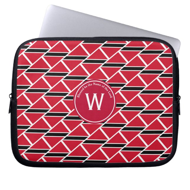 TRINIDAD TOBAGO Monogram Laptopschutzhülle (Vorderseite)