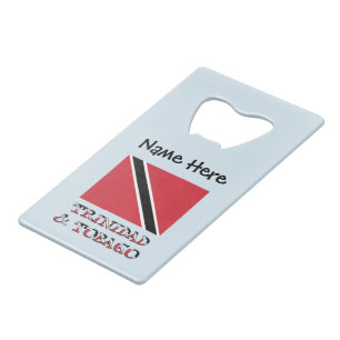 Trinidad Tobago Trinidadischer Flagge Personalisie Geldbeutel Flaschenöffner
