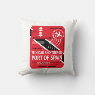 Trinidad und Tabago Hafen von Spanien Reisekarte T Kissen