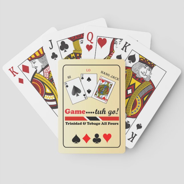 Trinidad und Tobago All Fours Game Spielkarten (Rückseite)