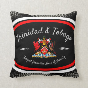 Trinidad und Tobago Coat of Arms White Dot Pattern Kissen