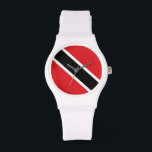 Trinidad und Tobago Flag Armbanduhr<br><div class="desc">Flagge von Trinidad und Tobago</div>