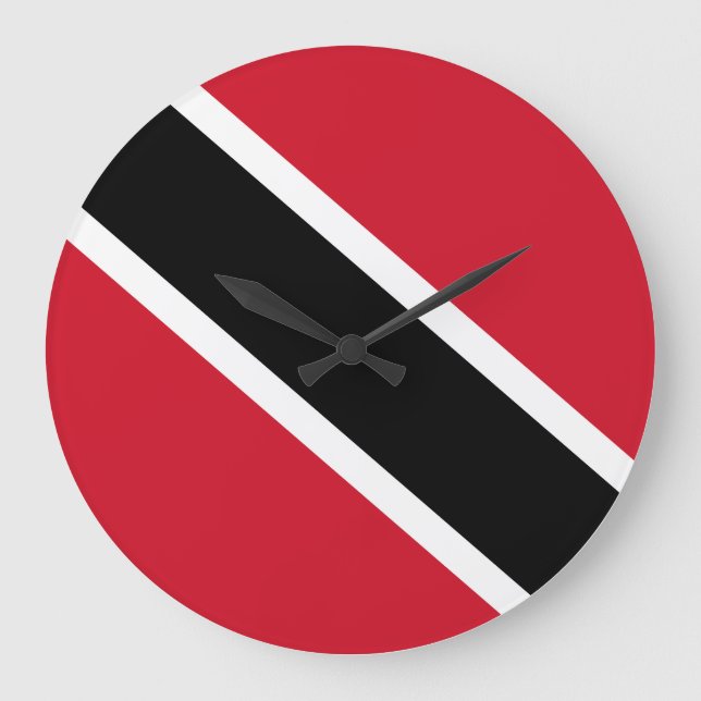 Trinidad und Tobago Flag Große Wanduhr (Vorderseite)
