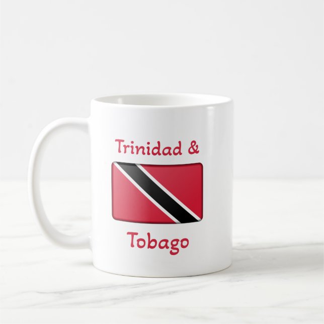 Trinidad und Tobago Flag Kaffee Tasse (Links)
