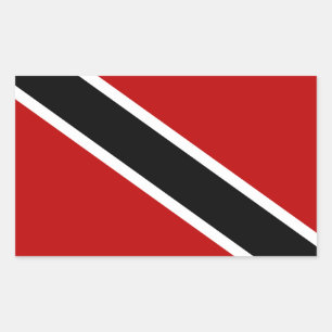 Trinidad und Tobago Flag Rechteckiger Aufkleber