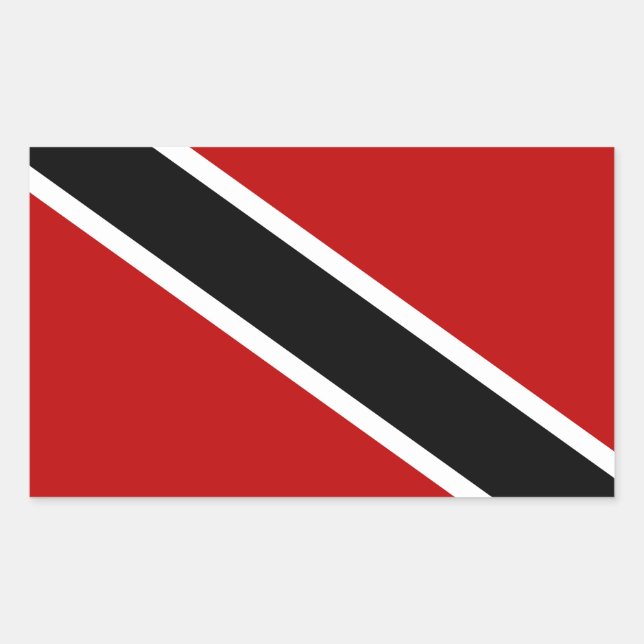 Trinidad und Tobago Flag Rechteckiger Aufkleber (Vorderseite)