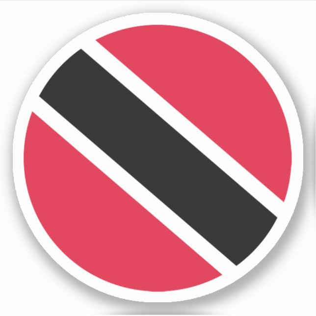 Trinidad und Tobago Flag Round Sticker (Vorderseite)