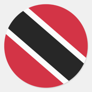 Trinidad und Tobago Flag Runder Aufkleber