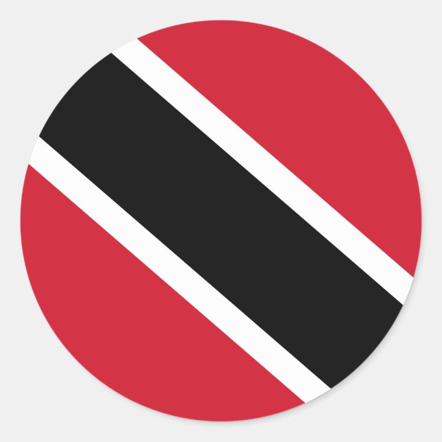 Trinidad und Tobago Flag Runder Aufkleber (Vorderseite)