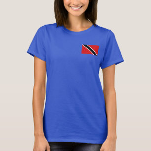 Trinidad und Tobago Flag und Map dk T - Shirt