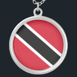 Trinidad und Tobago Flag Versilberte Kette<br><div class="desc">Trinidad und Tobago Flag; Trinidadian,  Tobagonian</div>