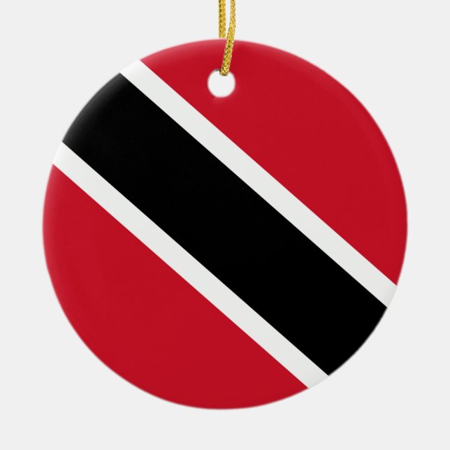 Trinidad und Tobago-Flagge Keramik Ornament (Vorne)