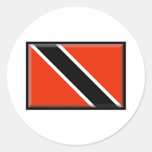 Trinidad und Tobago-Flagge Runder Aufkleber