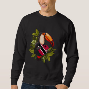 Trinidad und Tobago Flagge Tukan Herz Trinidadiani Sweatshirt
