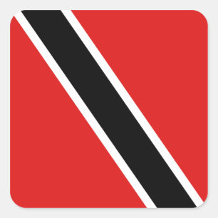 Trinidad und Tobago Flaggenaufkleber Quadratischer Aufkleber