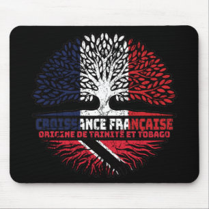 Trinidad und Tobago Französisch-Tree-Roots-Flagge Mousepad
