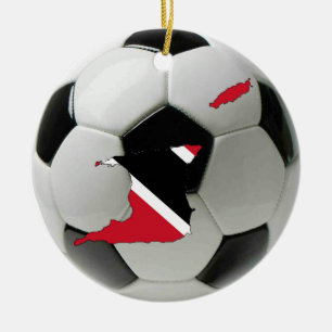 Trinidad und Tobago-Fußballfußballverzierung Keramikornament