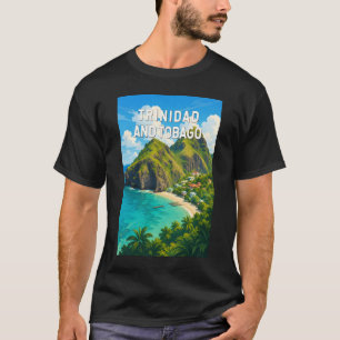 Trinidad und Tobago Illustration Reise Kunst Retro T-Shirt