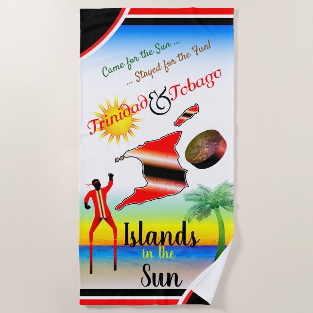 Trinidad und Tobago - Inseln in der Sonne Strandtuch (Vorderseite)