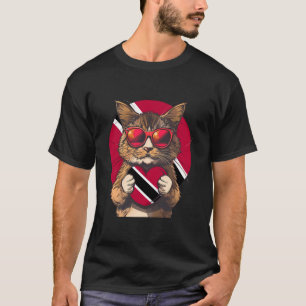 Trinidad und Tobago Katze Tobagonische Flagge Trin T-Shirt