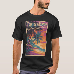 Trinidad und Tobago Landschaft Illustration Reise T-Shirt