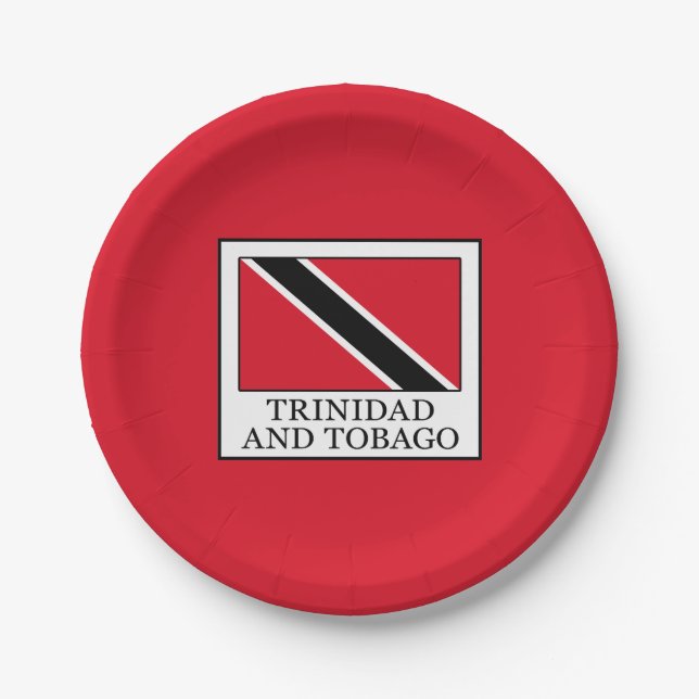 Trinidad und Tobago Pappteller (Vorderseite)