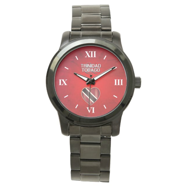 Trinidad und Tobago Patriotic Watch Armbanduhr (Vorderseite)
