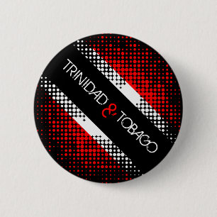 Trinidad und Tobago Punktmuster-Flagge Button