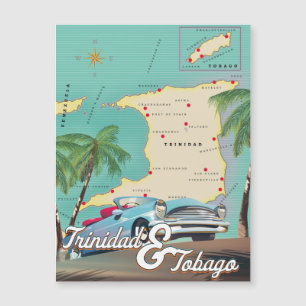 Trinidad und Tobago Reiseplakat Magnetkarte