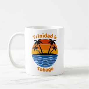 Trinidad und Tobago Retro-Sonnenuntergang Kaffeeta Kaffeetasse