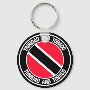 Trinidad und Tobago Round Emblem Schlüsselanhänger