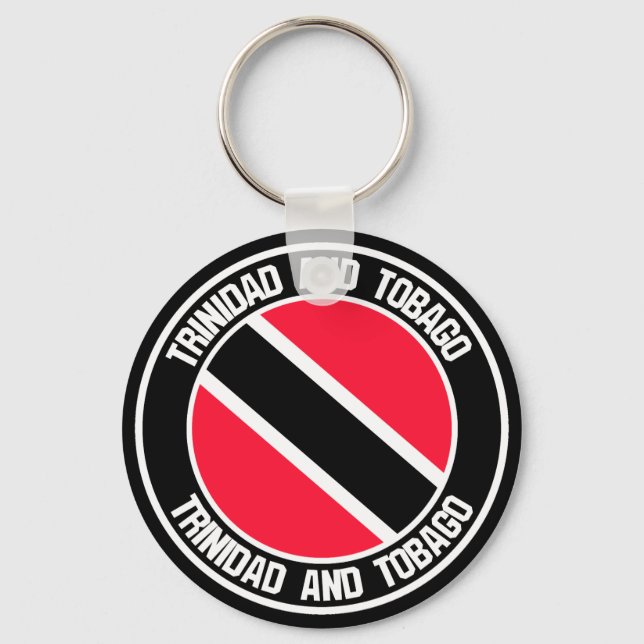 Trinidad und Tobago Round Emblem Schlüsselanhänger (Vorderseite)
