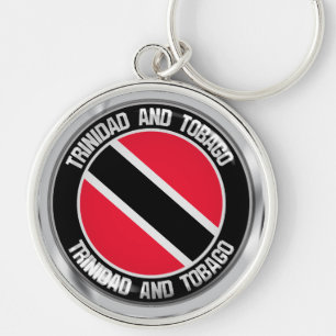 Trinidad und Tobago Round Emblem Schlüsselanhänger