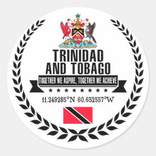 Trinidad und Tobago Runder Aufkleber