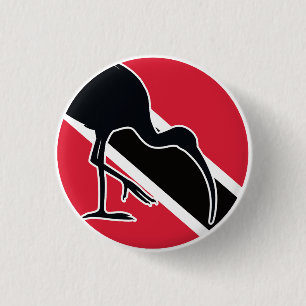Trinidad und Tobago Scarlet Ibis Trinidadian Button