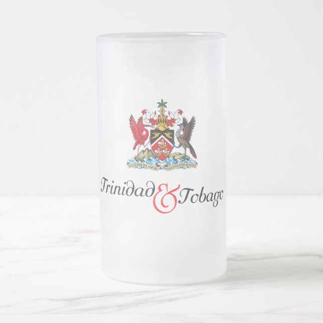 Trinidad und Tobago Souvenir Mattglas Bierglas (Mittel)