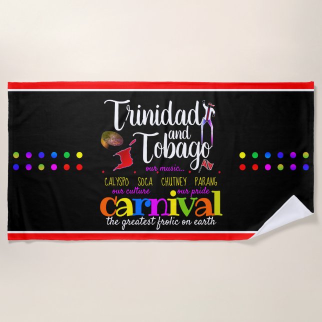 Trinidad und Tobago - Unsere Kultur Unser Stolz (B Strandtuch (Vorderseite)