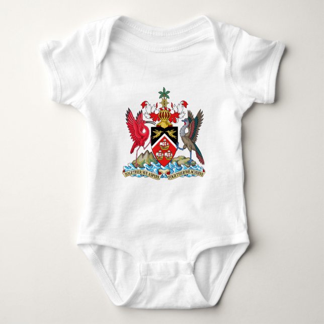 Trinidad und Tobago-Wappen Baby Strampler (Vorderseite)