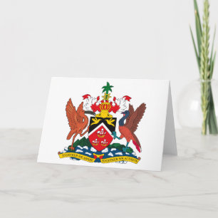 Trinidad und Tobago-Wappen Gruß-Karte Karte