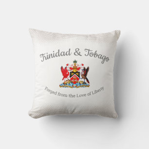 Trinidad und Tobago-Wappen mit Punktmuster Kissen