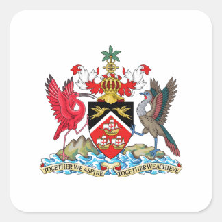 Trinidad und Tobago Wappen Quadratischer Aufkleber