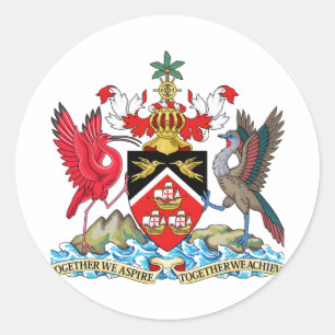 Trinidad und Tobago Wappen Runder Aufkleber