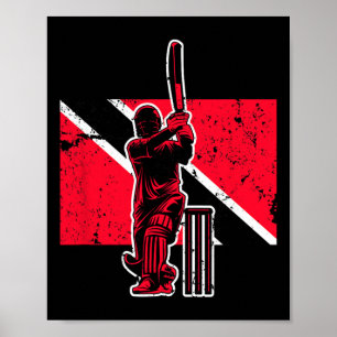 Trinidad und Togo Cricket Poster