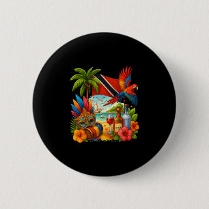 Trinidad und Togo Karibik Urlaub Trinidad Flagge Button