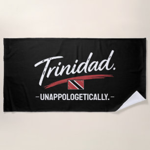 Trinidad Unverblümt Stolz SCHWARZ Strandtuch