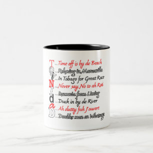TRINIDAD Verhalten Trini Kultur Zweifarbige Tasse