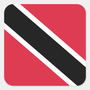 Trinidadians und Tobago Flag, Trinidad und Tobago Quadratischer Aufkleber