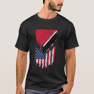 Trinidadis amerikanische Flaggen rissen Torn Trini T-Shirt