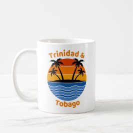 Trinité-et-Tobago Retro Sunset Coffee Mug